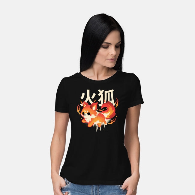 Fire Kitsune-Womens-Basic-Tee-NemiMakeit