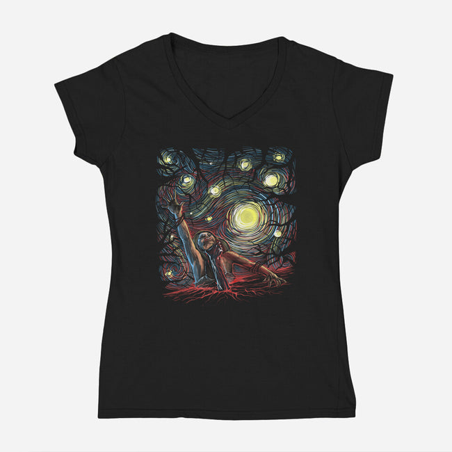 Starry Dead-Womens-V-Neck-Tee-zascanauta