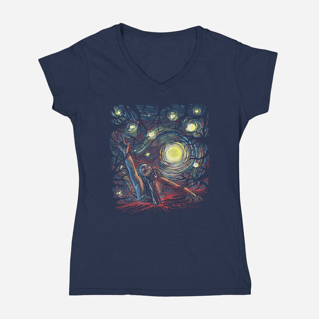 Starry Dead-Womens-V-Neck-Tee-zascanauta