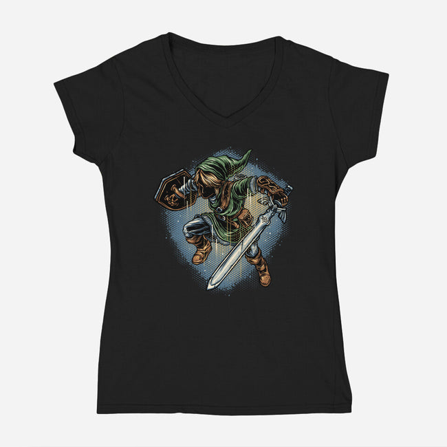 Destiny Of The Chosen One-Womens-V-Neck-Tee-glitchygorilla