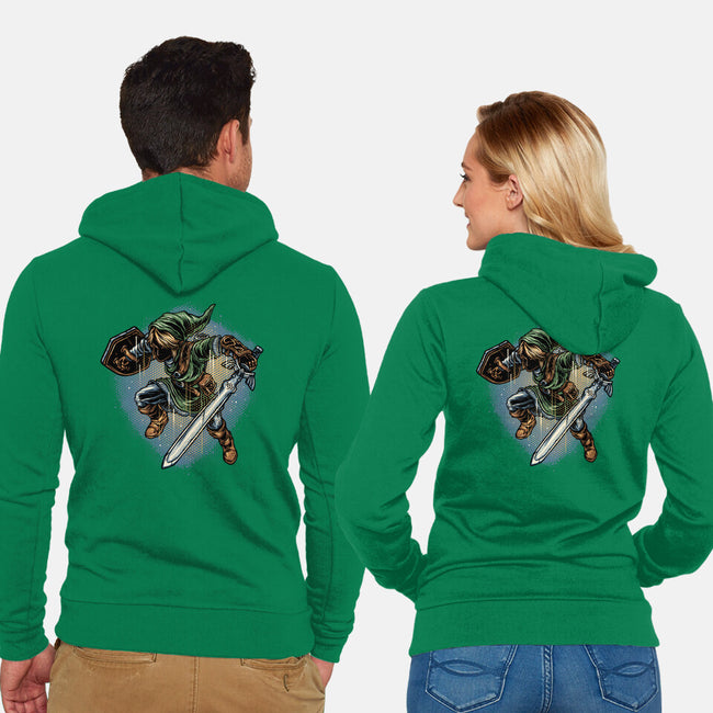 Destiny Of The Chosen One-Unisex-Zip-Up-Sweatshirt-glitchygorilla