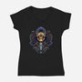 Dark Power Of The Universe-Womens-V-Neck-Tee-glitchygorilla