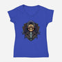 Dark Power Of The Universe-Womens-V-Neck-Tee-glitchygorilla