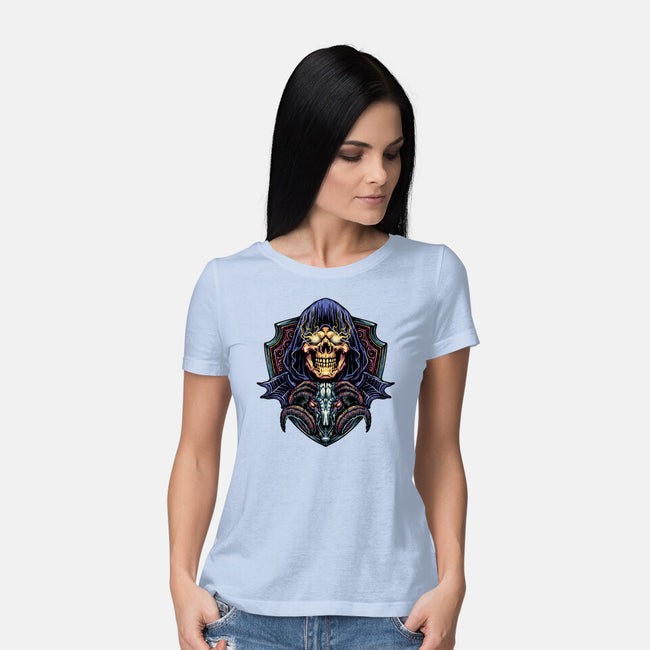 Dark Power Of The Universe-Womens-Basic-Tee-glitchygorilla