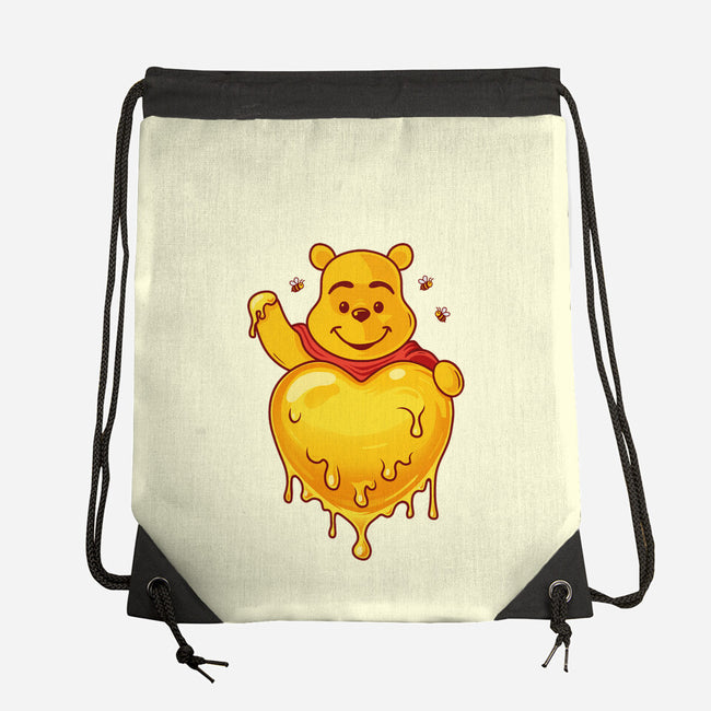 Hunny Heart-None-Drawstring-Bag-erion_designs
