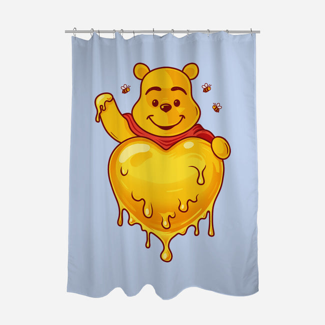 Hunny Heart-None-Polyester-Shower Curtain-erion_designs