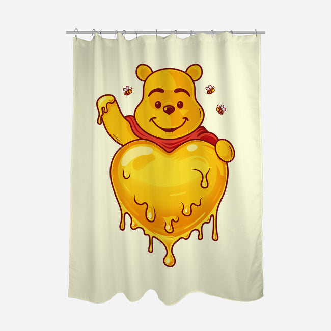 Hunny Heart-None-Polyester-Shower Curtain-erion_designs
