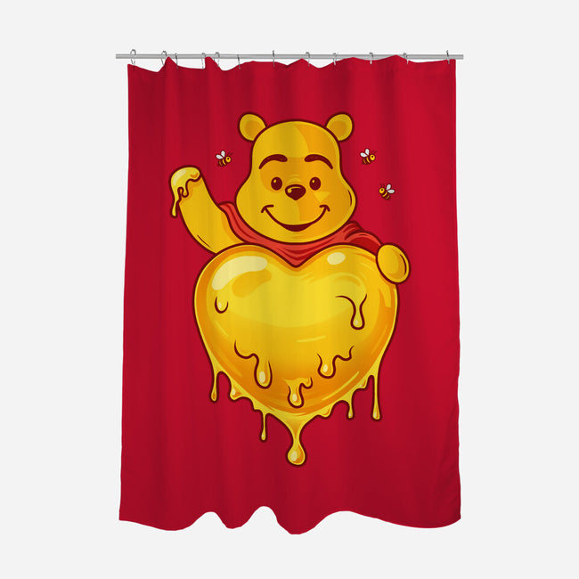 Hunny Heart-None-Polyester-Shower Curtain-erion_designs