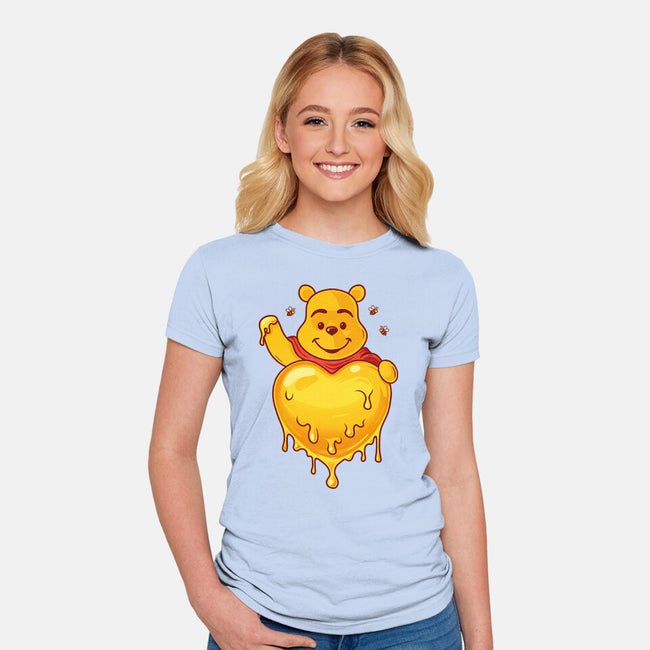 Hunny Heart-Womens-Fitted-Tee-erion_designs