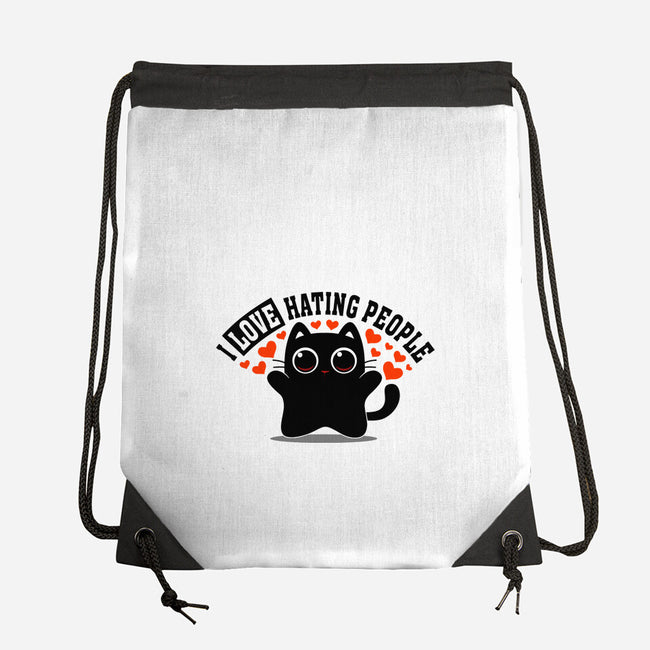 I Love Hating People-None-Drawstring-Bag-erion_designs