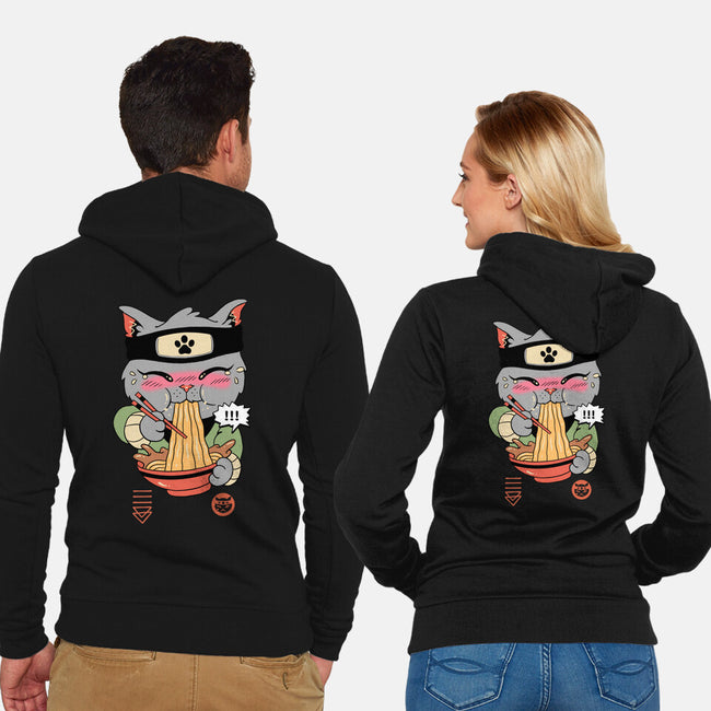 Intense Ramen Meowster-Unisex-Zip-Up-Sweatshirt-vp021