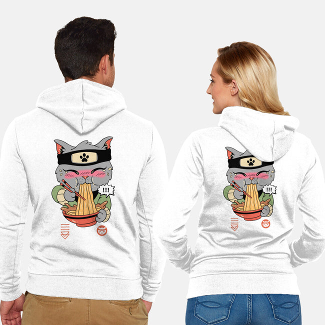 Intense Ramen Meowster-Unisex-Zip-Up-Sweatshirt-vp021