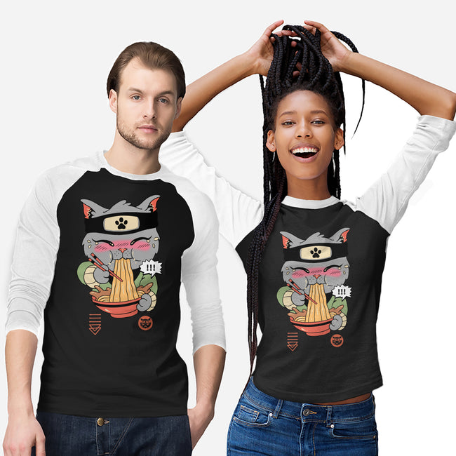 Intense Ramen Meowster-Unisex-Baseball-Tee-vp021