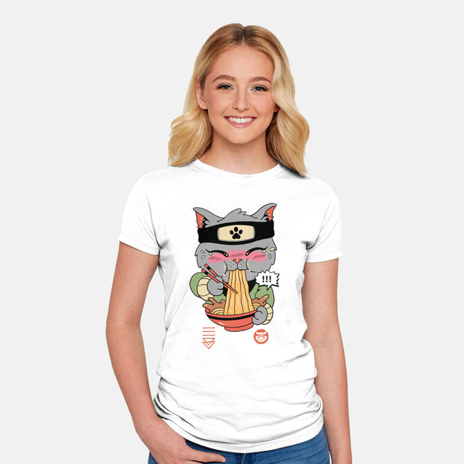 Intense Ramen Meowster-Womens-Fitted-Tee-vp021
