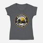 Napping Champion Cat-Womens-V-Neck-Tee-tobefonseca