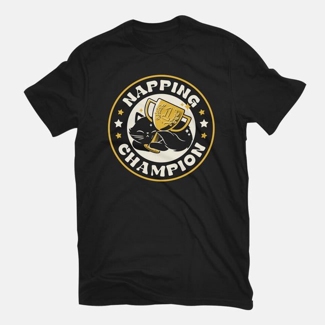 Napping Champion Cat-Unisex-Basic-Tee-tobefonseca