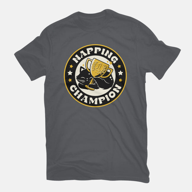 Napping Champion Cat-Unisex-Basic-Tee-tobefonseca