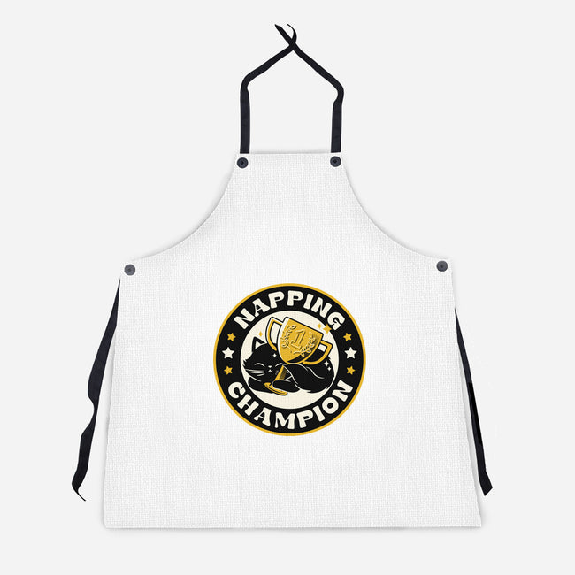 Napping Champion Cat-Unisex-Kitchen-Apron-tobefonseca