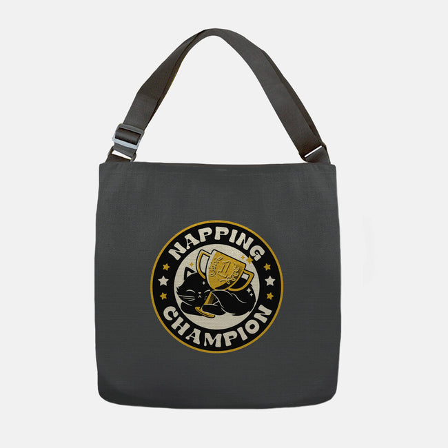 Napping Champion Cat-None-Adjustable Tote-Bag-tobefonseca