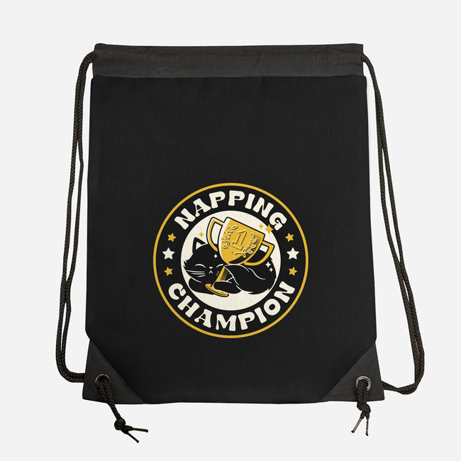 Napping Champion Cat-None-Drawstring-Bag-tobefonseca