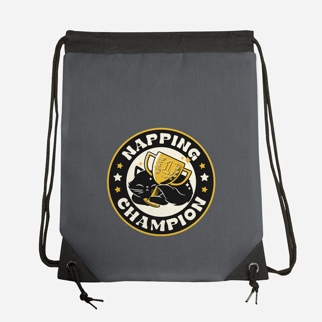 Napping Champion Cat-None-Drawstring-Bag-tobefonseca