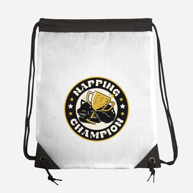 Napping Champion Cat-None-Drawstring-Bag-tobefonseca
