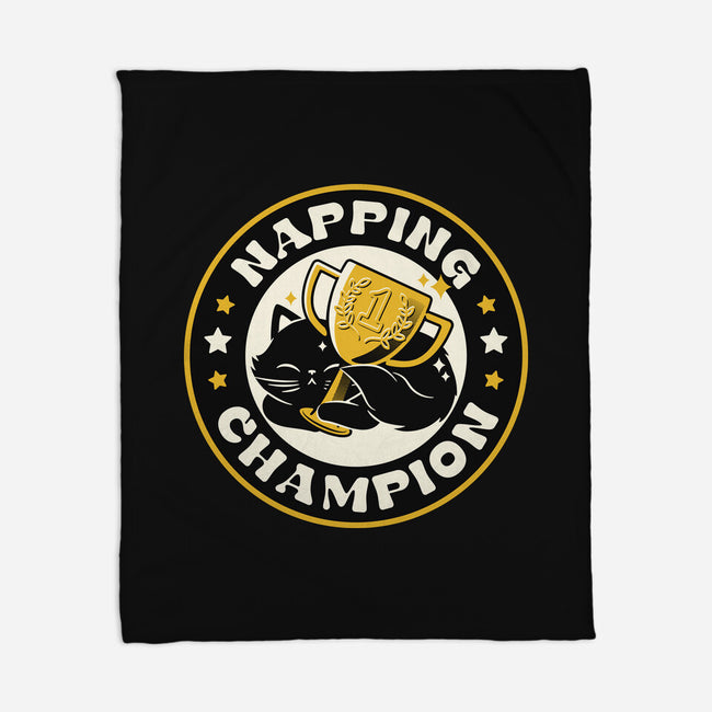 Napping Champion Cat-None-Fleece-Blanket-tobefonseca