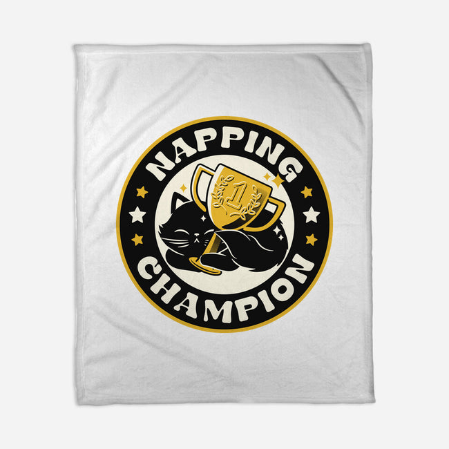 Napping Champion Cat-None-Fleece-Blanket-tobefonseca
