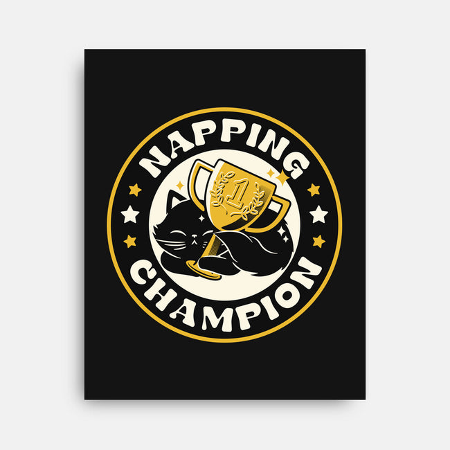 Napping Champion Cat-None-Stretched-Canvas-tobefonseca