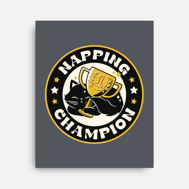 Napping Champion Cat-None-Stretched-Canvas-tobefonseca