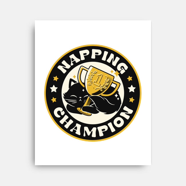 Napping Champion Cat-None-Stretched-Canvas-tobefonseca