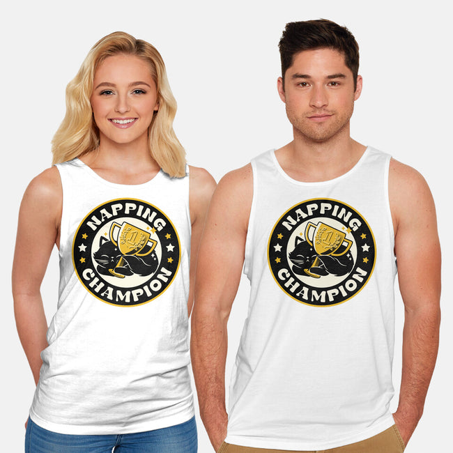 Napping Champion Cat-Unisex-Basic-Tank-tobefonseca