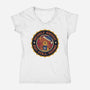 Bearly Awake But Still Trying Bear-Womens-V-Neck-Tee-tobefonseca
