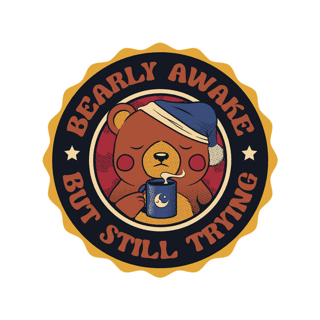 Bearly Awake But Still Trying Bear-Womens-Fitted-Tee-tobefonseca