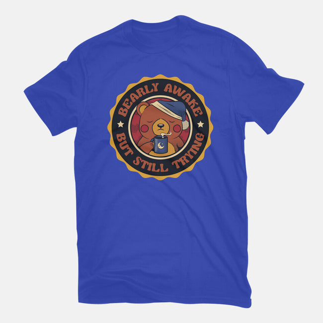 Bearly Awake But Still Trying Bear-Womens-Fitted-Tee-tobefonseca