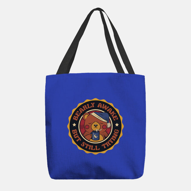 Bearly Awake But Still Trying Bear-None-Basic Tote-Bag-tobefonseca