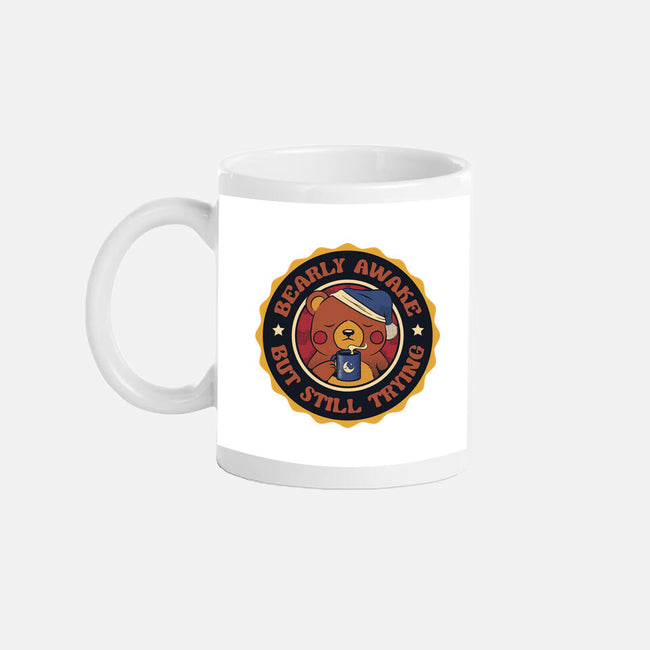 Bearly Awake But Still Trying Bear-None-Mug-Drinkware-tobefonseca