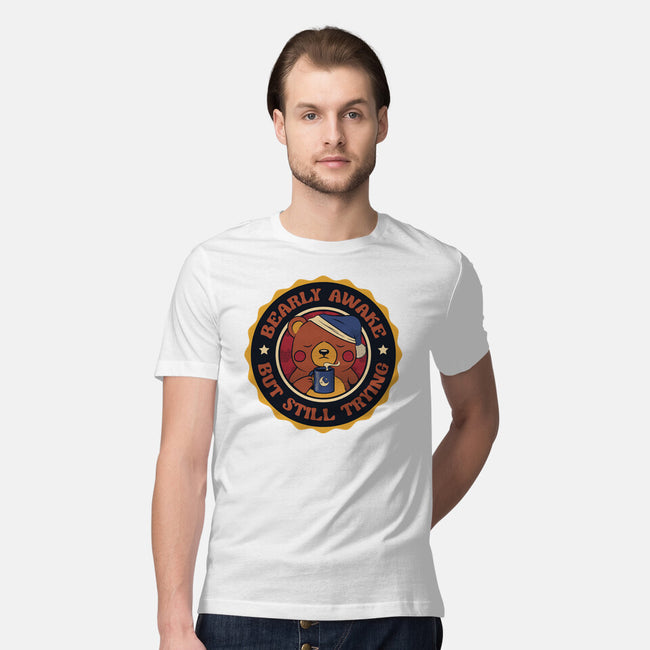 Bearly Awake But Still Trying Bear-Mens-Premium-Tee-tobefonseca