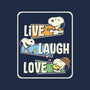 Snoopy Loves To Live And Laugh-Mens-Heavyweight-Tee-turborat14