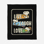 Snoopy Loves To Live And Laugh-None-Fleece-Blanket-turborat14