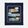 Snoopy Loves To Live And Laugh-None-Fleece-Blanket-turborat14