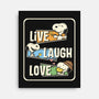 Snoopy Loves To Live And Laugh-None-Stretched-Canvas-turborat14