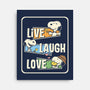 Snoopy Loves To Live And Laugh-None-Stretched-Canvas-turborat14