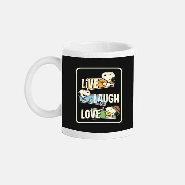 Snoopy Loves To Live And Laugh-None-Mug-Drinkware-turborat14