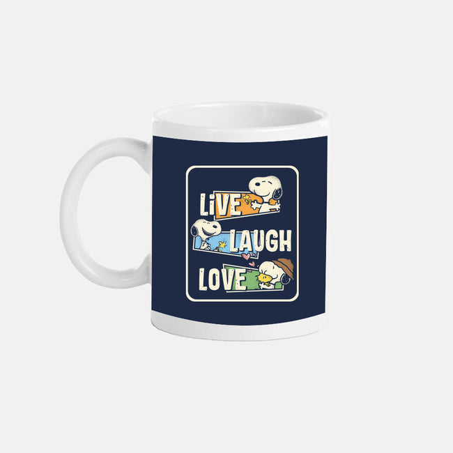 Snoopy Loves To Live And Laugh-None-Mug-Drinkware-turborat14