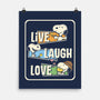 Snoopy Loves To Live And Laugh-None-Matte-Poster-turborat14