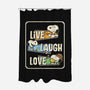 Snoopy Loves To Live And Laugh-None-Polyester-Shower Curtain-turborat14