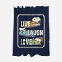 Snoopy Loves To Live And Laugh-None-Polyester-Shower Curtain-turborat14