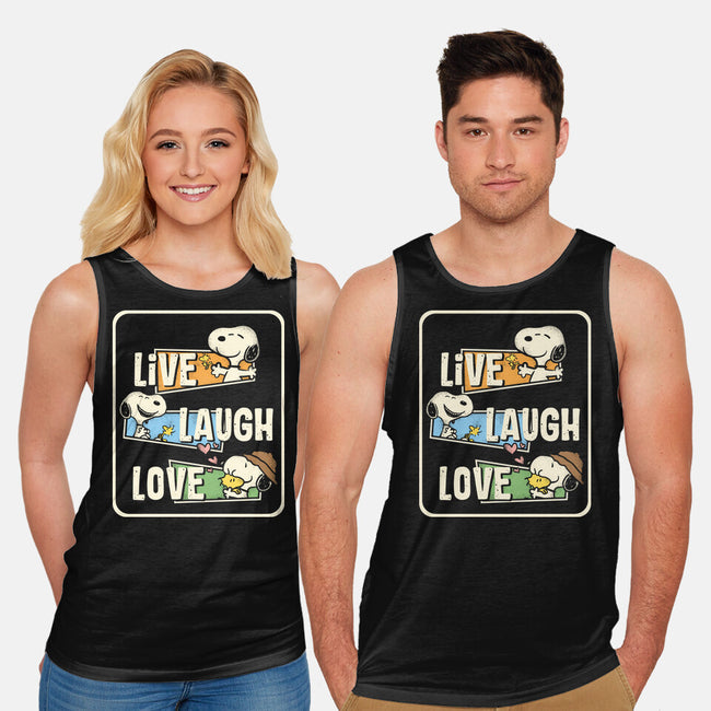 Snoopy Loves To Live And Laugh-Unisex-Basic-Tank-turborat14