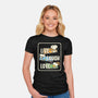 Snoopy Loves To Live And Laugh-Womens-Fitted-Tee-turborat14